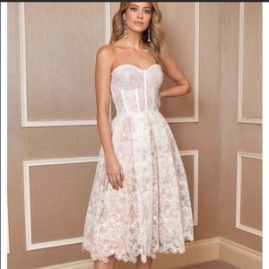 NWT Nadine Merabi Olivia White Dress - Medium